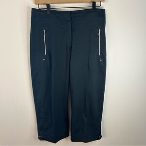 TAIL Tech Performance Capri Pants, Sz 6, Navy Blue Cropped Golf Pants, High Rise